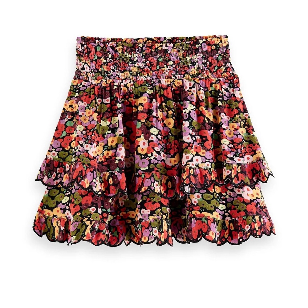 Scotch & Soda tiered floral skirt